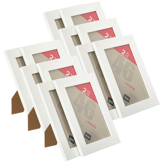 12 Packs: 2 ct. (24 total) White Tabletop Frames, Logan by Studio D&#xE9;cor&#xAE;